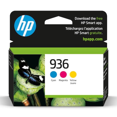 HP 936 Cyan/Magenta/Yellow Standard Yield Ink Cartridges, 3 Pack (6C3Z3LN)