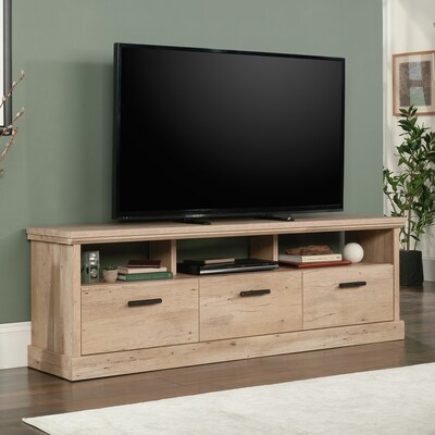 Sauder Aspen Post Credenza TV Stand, Screens up to 70, Prime Oak (433961)