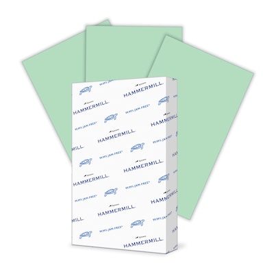 Hammermill Fore MP Colors Multipurpose Paper, 20 lbs., 8.5 x 14, Green, 500 Sheets/Ream (103374)