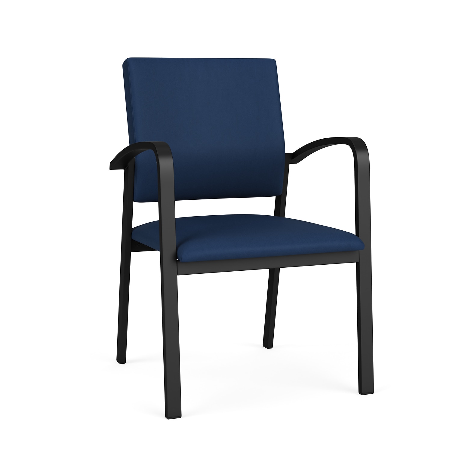 Lesro Newport Vinyl Guest Chair, Patriot Plus Imperial Blue/Black (NP1101.SBK-01PPIB)