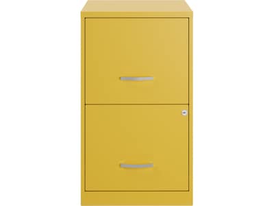 Space Solutions SOHO Smart File 2-Drawer Vertical File Cabinet, Letter Size, Lockable, Goldfinch (25