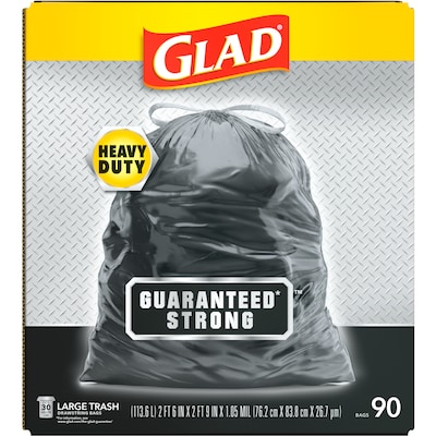 Great Value 30-Gallon Flap Tie Large Multi-Purpose Bags, Unscented, 20 Bags