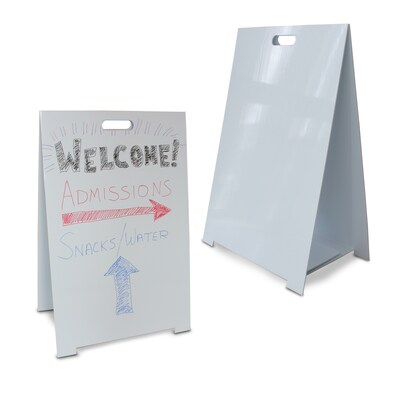 Flipside Dry-Erase Marquee Easel, 35.5", White Corrugated Plastic (31276)