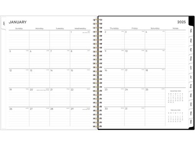 2025 Blue Sky Baccara Dark 8" x 10" Monthly Planner, Plastic Cover, Multicolor (110216-25)