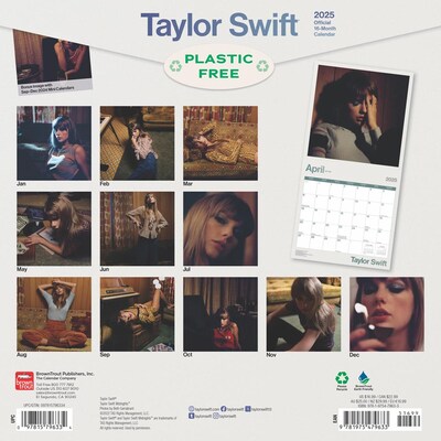 2025 BrownTrout Taylor Swift OFFICIAL 12 x 24 Monthly Square Wall Calendar (9781975479633)