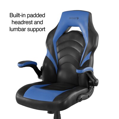 Quill Brand Luxura Faux Leather Racing Gaming Chair Quill