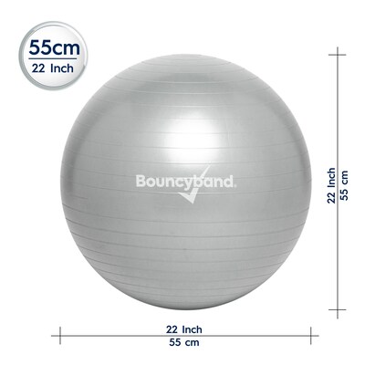 Bouncy Bands Balance Ball, 55cm, Silver (BBAWBS55SI)