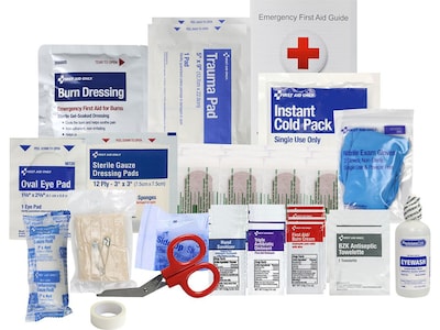First Aid Only Office First Aid Kit Refill, ANSI Class A, 25 People, 94 Pieces, White (91359)