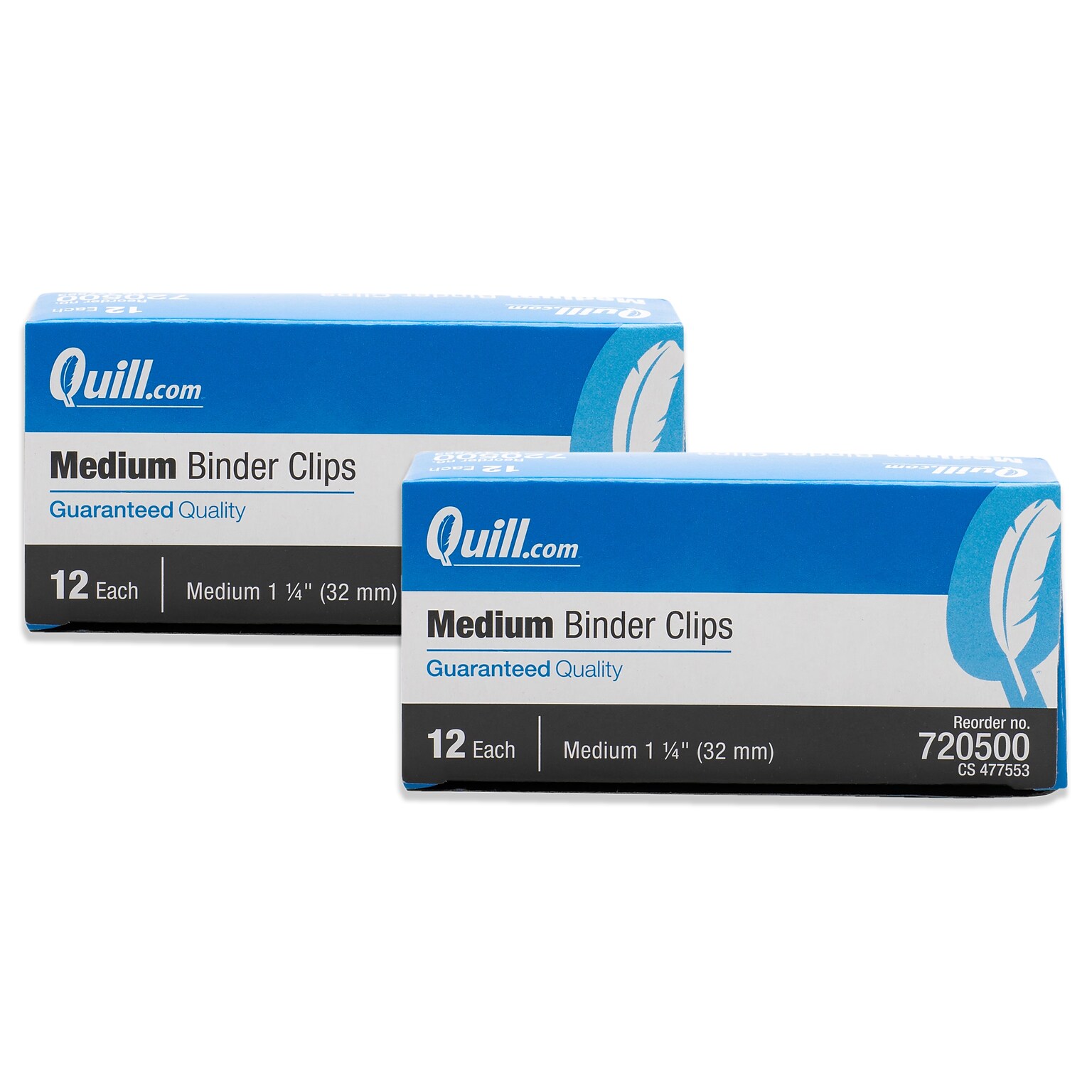 Quill Brand, Medium Binder Clips, 24 Pack