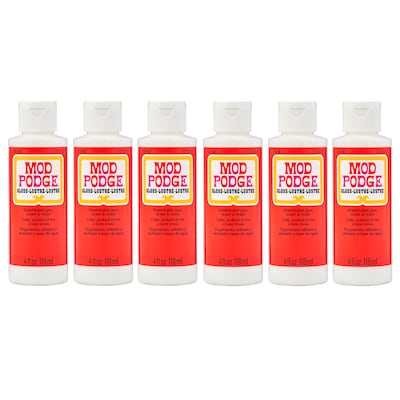 Mod Podge Decoupage Glue, Gloss, 4oz., 6/Pack (MODCS11205-6)