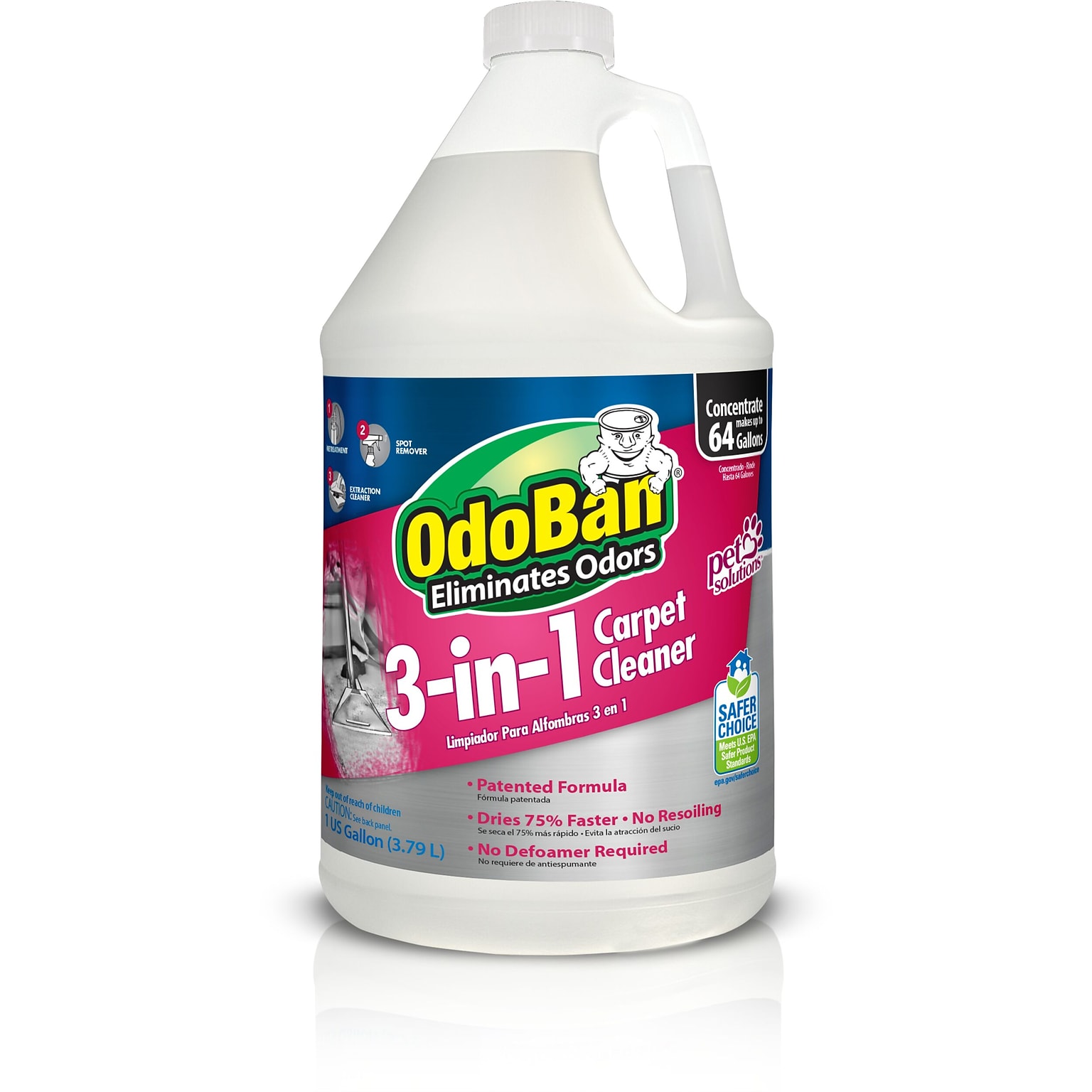 OdoBan 3-in-1 Carpet Cleaner, 1 Gallon (960261-G4)