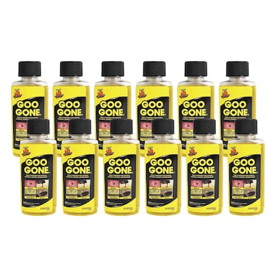 Goo Gone Original Goo & Adhesive Remover, 2 oz Travel Size Bottle, 12 Bottles/Bag, 12 Bags/Carton