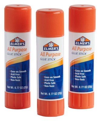 Elmers Jumbo All Purpose Glue Stick, 0.77 oz., 3/Pack (E5022)