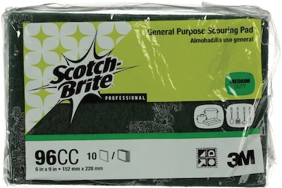 Scotch-Brite Green General Purpose Scouring Pad, 10/Pack (96CC)