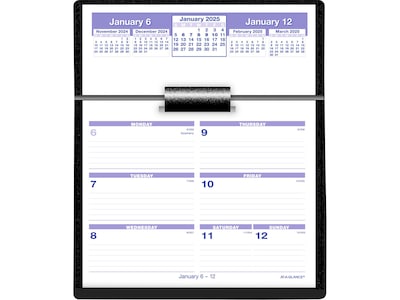 2025 AT-A-GLANCE Flip-A-Week 5.5 x 7 Weekly Desk Calendar, White/Purple (SW700X-00-25)