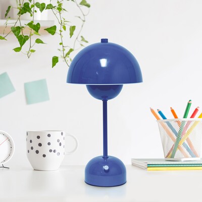 Simple Designs Mushroom Magic LED Table Lamp, Blue (LD1069-BLU)