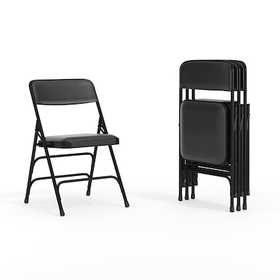 Flash Furniture HERCULES Vinyl Upholstered Reception Chair, Black, 4/Pack (HA-MC309AV-BK-GG)