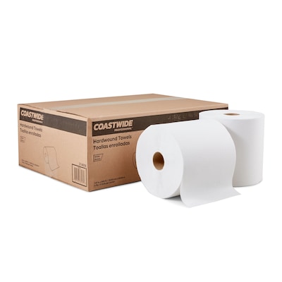 Coastwide Professional™ Recycled Hardwound Paper Towels, 1-Ply, 800 ft./Roll, 6 Rolls/Carton (CW2018
