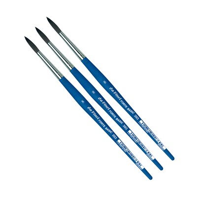 da Vinci FORTE BASIC Brush, Synthetic, Acrylic, Round, Series 393, Size 8, 3/Pack (DVXVA3938-3)