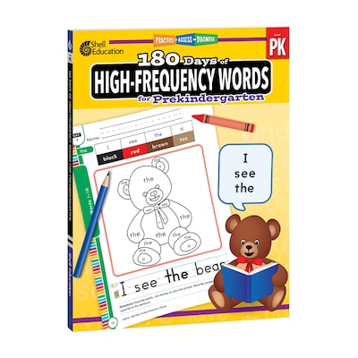 Shell Education 180 Days of High-Frequency Words for Prekindergarten (SEP130219)