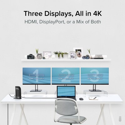 Plugable USB-C Triple Monitor Docking Station (UD-ULTC4K)