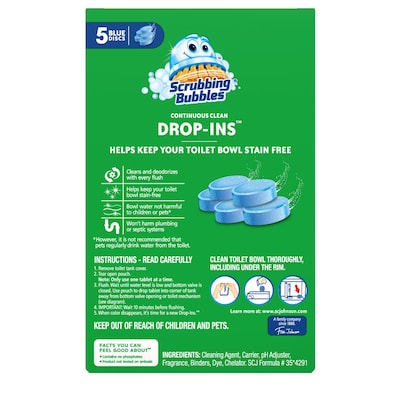 Scrubbing Bubbles Drop-Ins Toilet Cleaning Tablets, 5/Pack (307946)
