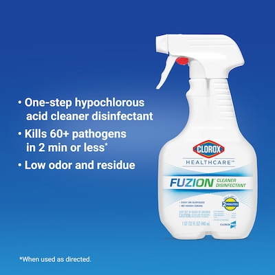 Clorox Healthcare Fuzion Cleaner Disinfectant, Spray, 32 oz (31478)