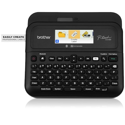 Brother P-touch Desktop Non-Thermal Label Maker with Bluetooth, Black (PT-D610BT)