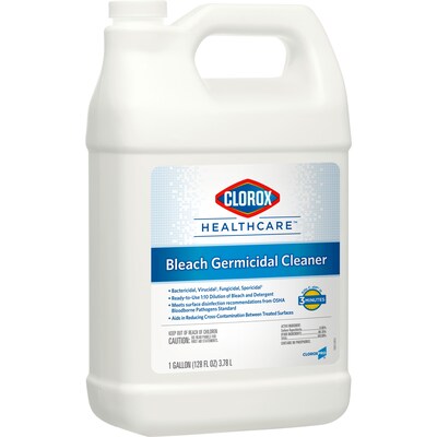 Clorox Healthcare Bleach Germicidal Cleaner Refill, 128 Ounces, 4 Bottles/ Case (68978)