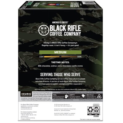 Black Rifle Coffee Company Just Black Coffee Keurig® K-Cup® Pods, Medium Roast, 88/Carton (5000384043CT)