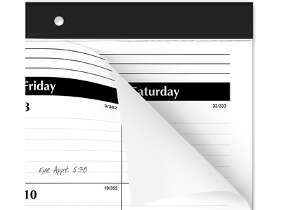 2025 AT-A-GLANCE 21.75" x 17" Monthly Desk Pad Calendar, White/Black (SK24-00-25)