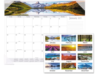 2025 AT-A-GLANCE Panoramic Landscape 21.75 x 17 Monthly Desk Pad Calendar (89802-25)