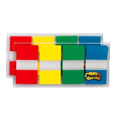 Post-it® Flags, .94 Wide, Assorted Colors, 160 Flags/Pack (680-RYGB2)