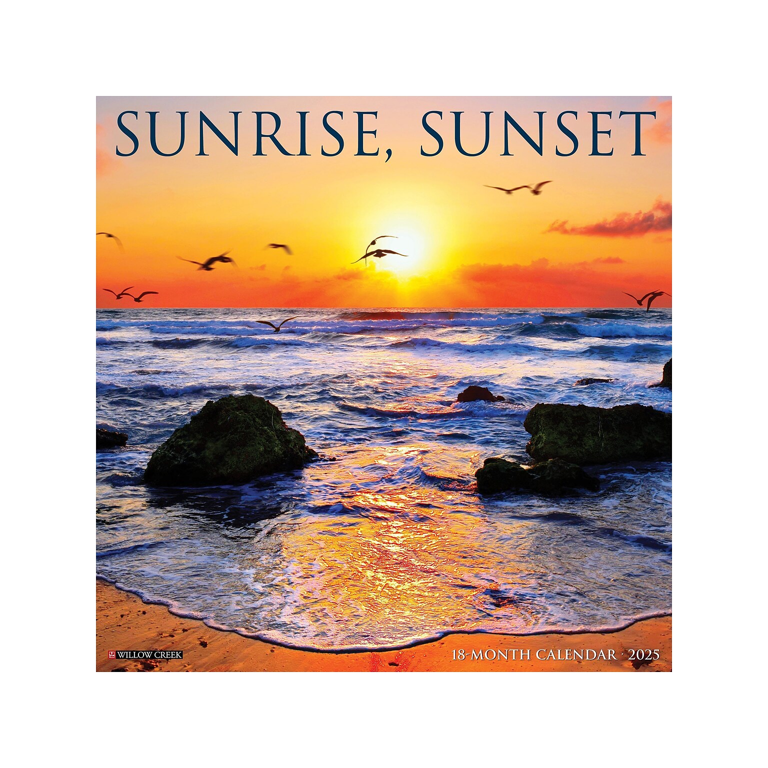 2025 Willow Creek Sunrise, Sunset 12 x 12 Monthly Wall Calendar (45046)