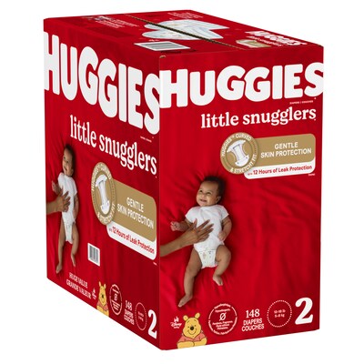 Huggies Little Snugglers Baby Diapers, Size 2, 148/Carton (49755)