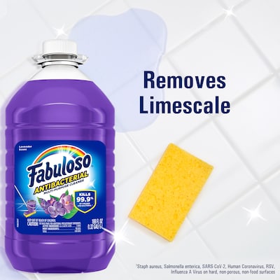 Fabuloso Antibacterial Multipurpose Cleaner, Lavender Scent, 169 Fl. Oz., 3/Carton (61018224CT)