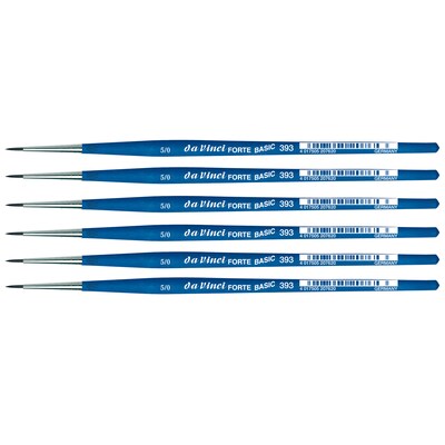 da Vinci FORTE BASIC Acrylic Synthetic Student Round Brush, 6 Brushes/Pack (DVXVA393N5-6)