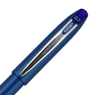 uniball Roller Grip Rollerball Pens, Fine Point, 0.7mm, Blue Ink, Dozen  (60709) | Quill.com