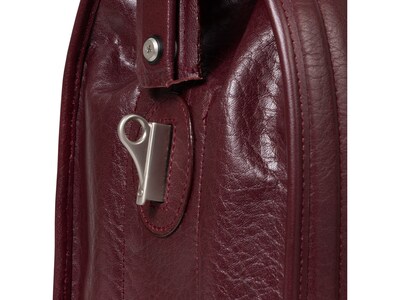 McKlein MORGAN Leather Litigator Laptop Briefcase, Burgundy (83346)