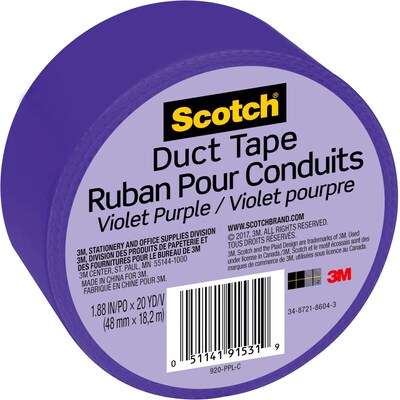 Scotch Duct Tape, 1.88 x 20 yds., Purple (920-PPL-C)