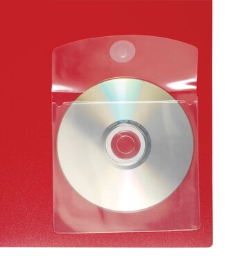 Cardinal HOLDit Adhesive Holders for CD, Clear Vinyl, 10/Pack (21845)