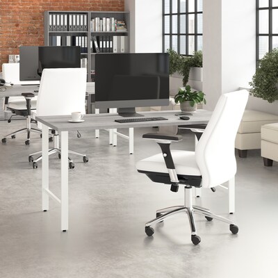 Bush Business Furniture Hustle 60"W Computer Desk with Metal Legs, Platinum Gray (HUD160PG)