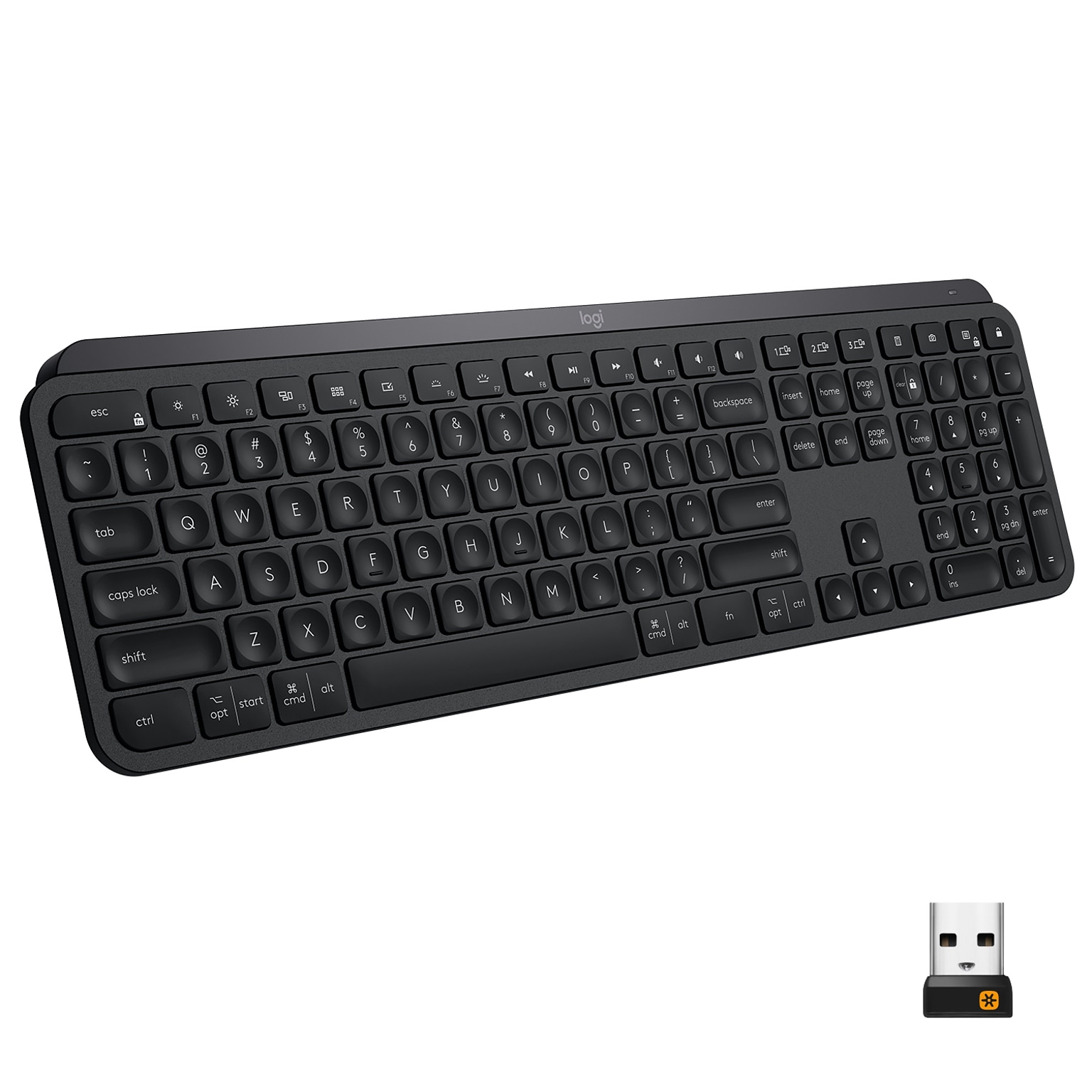 Logitech MX Wireless Keyboard, Black | Quill.com