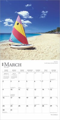 2025 BrownTrout The Caribbean 12" x 12" Monthly  Wall Calendar (9781975474584)