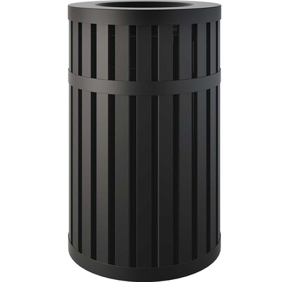 Suncast Commercial Steel Trash Can, 45 Gallon, Black (MTCRND4500)