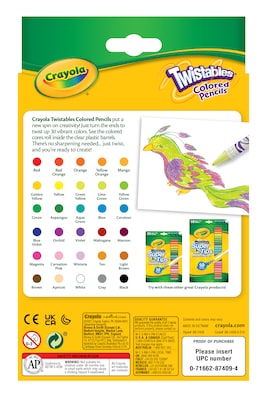 Crayola Twistables Colored Pencils 30 Countper Box, Set Of 2 Boxes