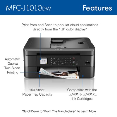 Brother MFC-J1010DW Wireless Color All-in-One Refresh Subscription