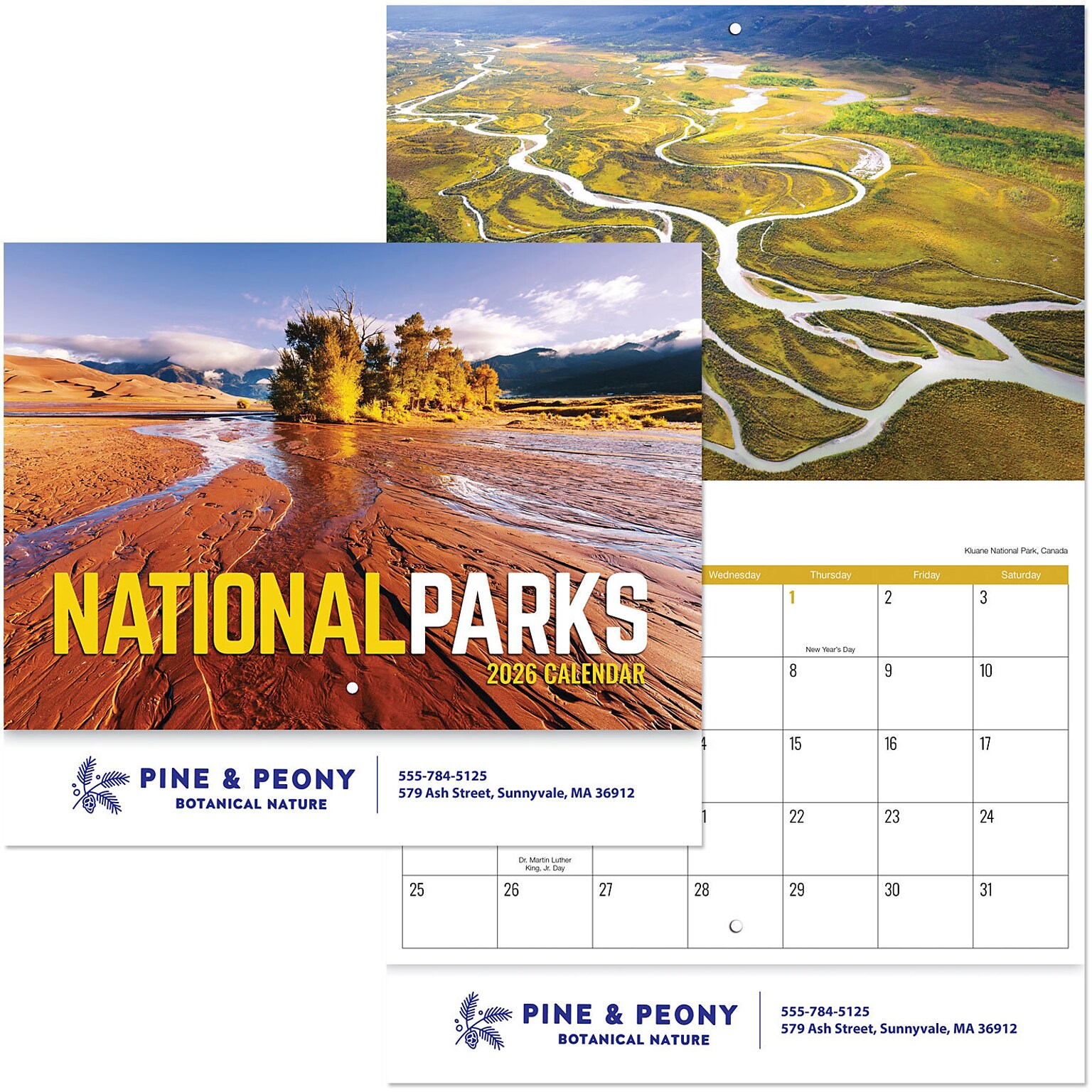 Custom National Parks Wall Calendar Stitched