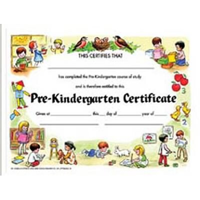Hayes Pre-Kindergarten Certificate, 8.5 x 11, Pack of 30 (H-VA199CL)