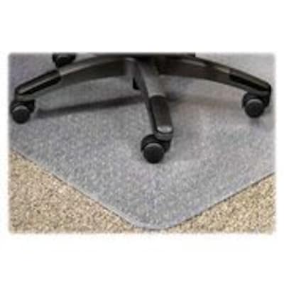 Lorell Carpet Chair Mat with Lip, 45" x 53'', Medium-Pile, Clear (LLR25756)
